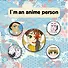 Набор значков. I'm an anime person (5 шт.) - 0