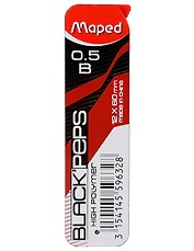 Грифели 0,5мм В (12 шт), "BLACK PEP'S", Maped