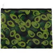 Папка для тетрадей В5 "Avocado black" молния, ткань, подклад