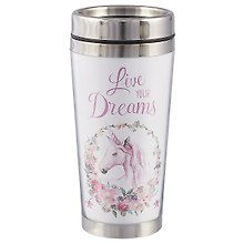 Термостакан Live your dreams (единорог) (пластик) (400мл)