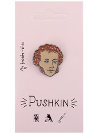 Значок «My favorite writer. Пушкин», металл