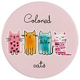 Подставка под кружку Colored cats (керамика) (11 см) (ПВХ бокс)