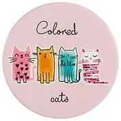 Подставка под кружку Colored cats (керамика) (11 см) (ПВХ бокс)
