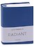 Ежедневник недат. А6 152л "Radiant" синий, иск.кожа, интегр.переплет, покрытие Soft Touch, офсет, скругл.углы, ляссе - 0
