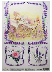 Декупажная карта Лавандовые грезы 21*30см