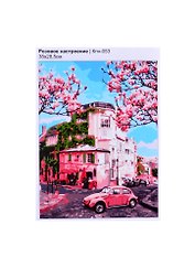 Кпн-053 Картина по номерам Розовое настроение (ПочСебяХуд) (38х28,5 см) (коробка) (LORI)