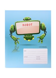 Тетрадь в клетку Listoff «Роботы» в ассортименте, 24 листа