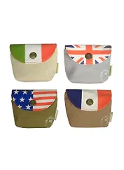 Кошелек с кнопкой Флаги (ткань) (11х8,5)