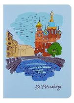 Записная книжка А6 24л кл. "Спас-на-Крови", тонир. внутр. блок, сшивка