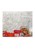 Набор Роспись по холсту Тигры (23915) (25х30см) (краски+палитра+кисточки) (Креатто) (5+) (упаковка)