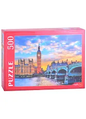 Пазл 500 Биг-Бен и вестминстерский мост на закате (П500-6986)