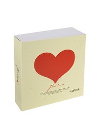 Блокнот «Сердце белый с красным сердцем» А7, Карамба