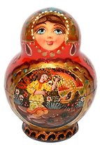 Сувенир, АКМ, Матрешка-пузико 3м Сказки h-8см М03-0008-8ВПР