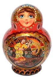 Сувенир, АКМ, Матрешка-пузико 3м Сказки h-8см М03-0008-8ВПР
