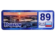 ГС Магнит Надым Номер региона Панорама города вид 1  (дерево) (7,5см)