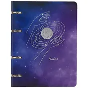 Тетрадь на кольцах в клетку Listoff, Space, 100 листов