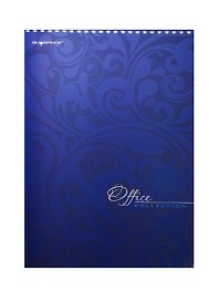 Блокнот А4 60л кл."Офисный" гребень, жесткая подложка, ассорти, Silwerhof