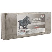 Пластилин скульптурный «Студия»,  серый, мягкий, 1 кг