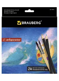 Карандаши цветные 24цв "Artist line" акварельные BRAUBERG