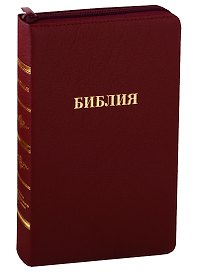 Библия (057 MZG ИИЖ) (Бордовая Madras) (зол. срез) (молния) (кожа) (шерш.)