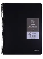 Папка 20ф А4 на пружине, пластик 0,4мм, с резинкой, ассорти 