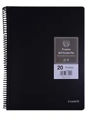 Папка 20ф А4 на пружине, пластик 0,4мм, с резинкой, ассорти 