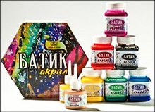 Краска акриловая Батик желтая (80мл)