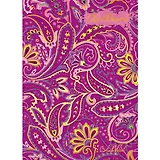 Тетрадь 120л кл. "Цветочный орнамент" на кольцах, офсет, 7БЦ, смен.блок, тисн.фольгой., инд.уп., Listoff