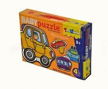 Пазлы-контуры «Транспорт», Baby Puzzle, 4 штук
