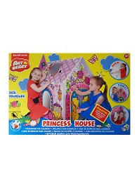 Игровой домик для раскр. Artberry/Princess House/бол. (39232) (93х62х84) (+гел. мелки металлик/6шт.) (3+) (коробка)