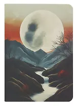 Записная книжка А7 30 листов в клетку, "Луна", сшивка