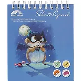 Скетчбук 155*180 80л "Сладкоежка" белый офсет, 120г/м2, спираль