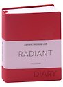 Ежедневник недатированный «Radiant» А6, красный, 152 листа, экокожа, Listoff