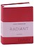 Ежедневник недат. А6 152л "Radiant" красный, иск.кожа, интегр.переплет, покрытие Soft Touch, офсет, скругл.углы, ляссе - 0