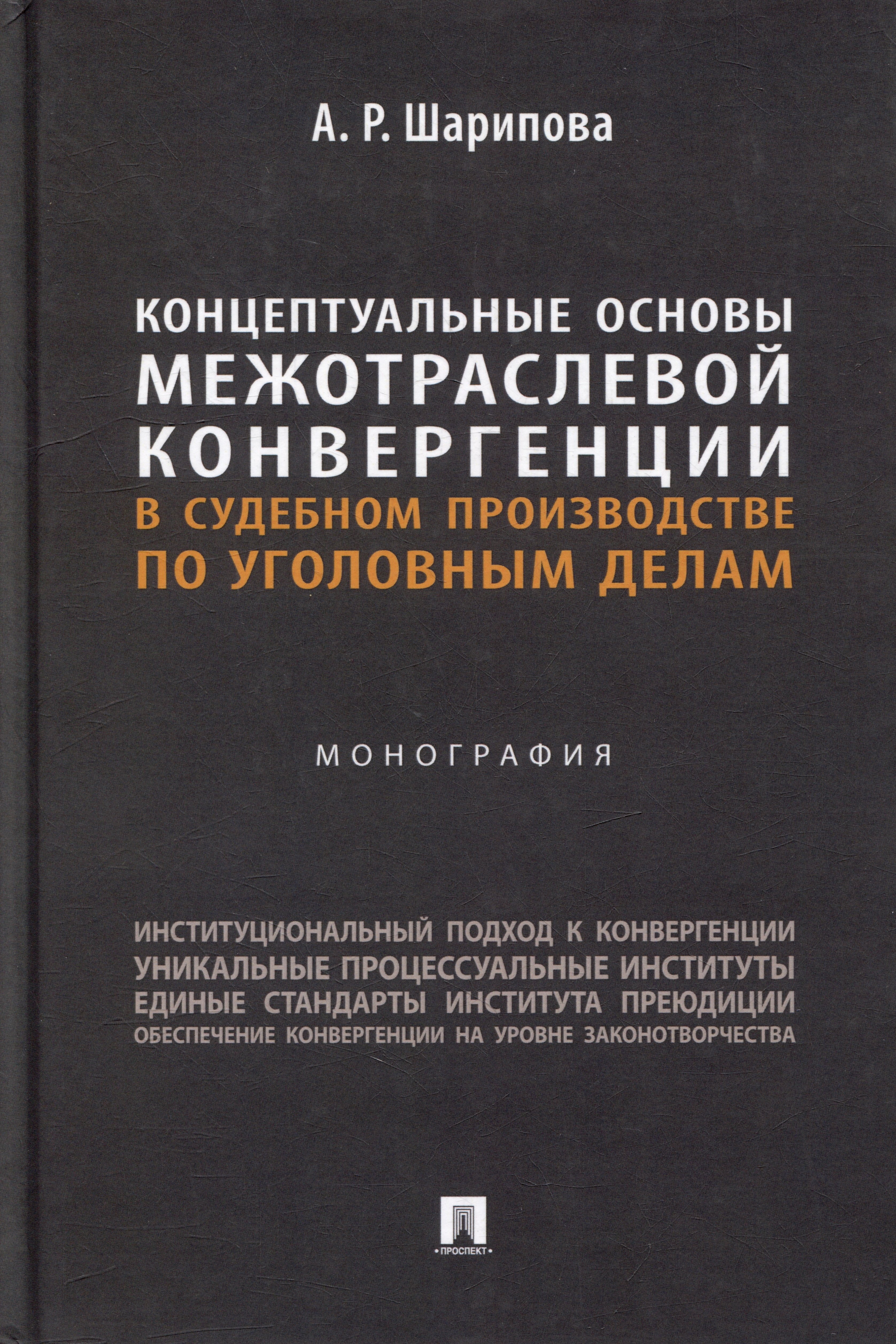 

Концептуальные основы межотраслевой конвергенции в судебном производстве по уголовным делам: монография