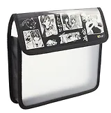 Папка для тетрадей А5 "Чёрно-белое аниме" липучка, Оникс