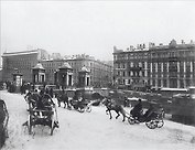 Открытка с видами (СПб) ч/б Фонтанка и Чернышов мост