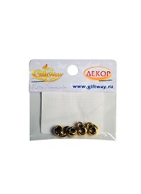 Фурнитура металл бусина Череп золото (00009407) (4шт) (13х10х6мм) (11г) (упаковка)