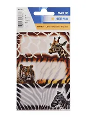 Наклейки для тетрадей "АФРИКА", 3шт.на листе, Herma