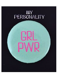 Значок круглый «Girl Power», металл, 38 см