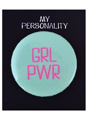 Значок круглый «Girl Power», металл, 38 см
