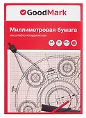 Бумага миллиметровая А4, 25 листов, склейка, GoodMark - 0
