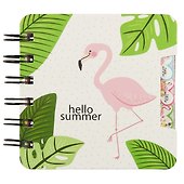 Записная книжка «Hello flamingo» А7, 60 листов в линейку, спираль, в ассортименте - 2