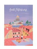 Записная книжка «Марка. Saint Petersburg, крыши.new» А6, нелинованная - 0
