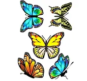 Декоративная наклейка Красочные бабочки (нц168)
