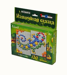 Игра, Мозаика "Изумрудная сказка", d10+d15+d20/130 6 цв (2 поля)