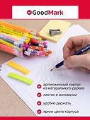Карандаши чернографитные с ластиком «Neon», GoodMark, 48 штук, в ассортименте - 1