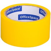 Лента клейкая упаковочная, жёлтая, 48 мм х 40 м, OfficeSpace
