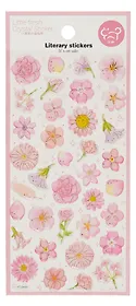 Наклейки Цветы (розовый), PVC