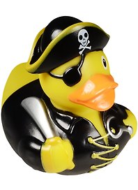 Игрушка для ванной, уточка резиновая FUNNY DUCKS "Уточка пират" (1835)